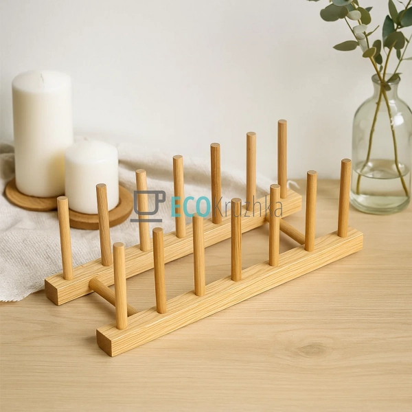 Підставка під 6 тарілок, кришки бамбукова 28 см (R88025)