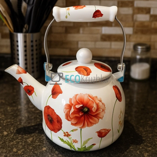 Чайник Емальований 2 л Мак (12/L)