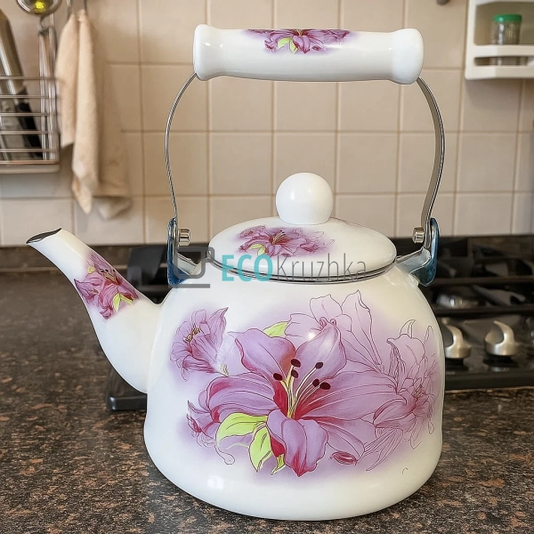 Чайник Емальований 2 л Лілія (6/L)