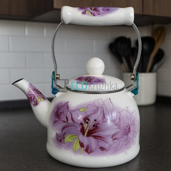 Чайник Емальований 2 л Лілія (6/L)