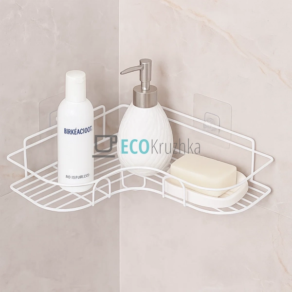 Полиця кутова універсальна на самоклейкій стрічці 26×26× ... Полиця кутова універсальна на самоклейкій стрічці 26×26× ...