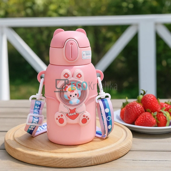 Термос дитячий поїлка з трубочкою 400 мл Рожевий (MT-493 ... Термос дитячий поїлка з трубочкою 400 мл Рожевий (MT-493 ...