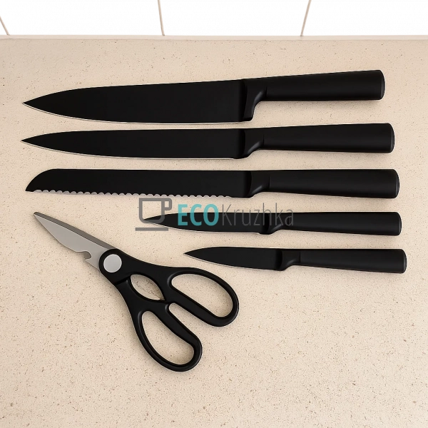 Набір ножів на підставці 8 предметів з обертовою підстав ... Набір ножів на підставці 8 предметів з обертовою підстав ...