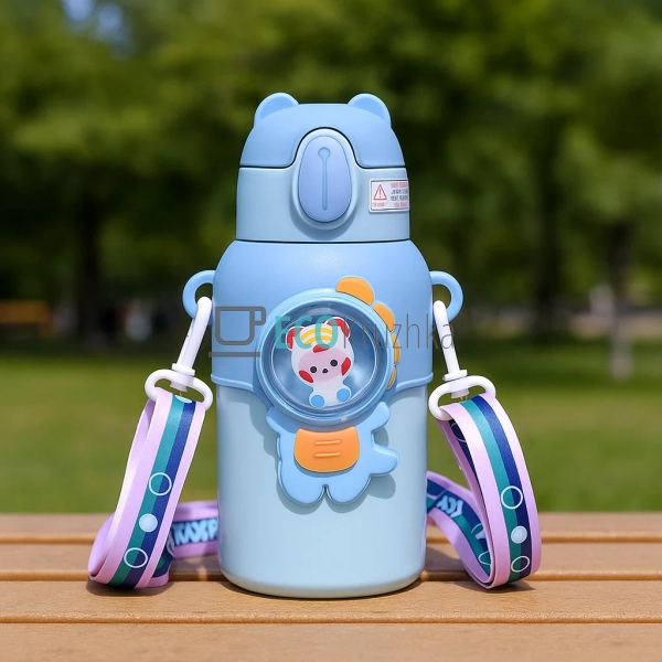 Термос дитячий поїлка з трубочкою 400 мл Блакитний (MT-4 ...