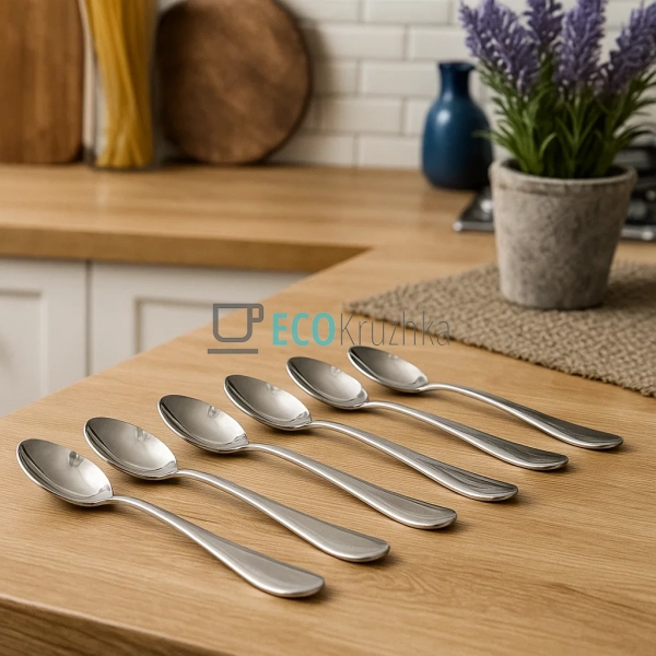 Набір чайних ложок 6 шт. з нержавіючої сталі Edenberg EB ... Набір чайних ложок 6 шт. з нержавіючої сталі Edenberg EB ...