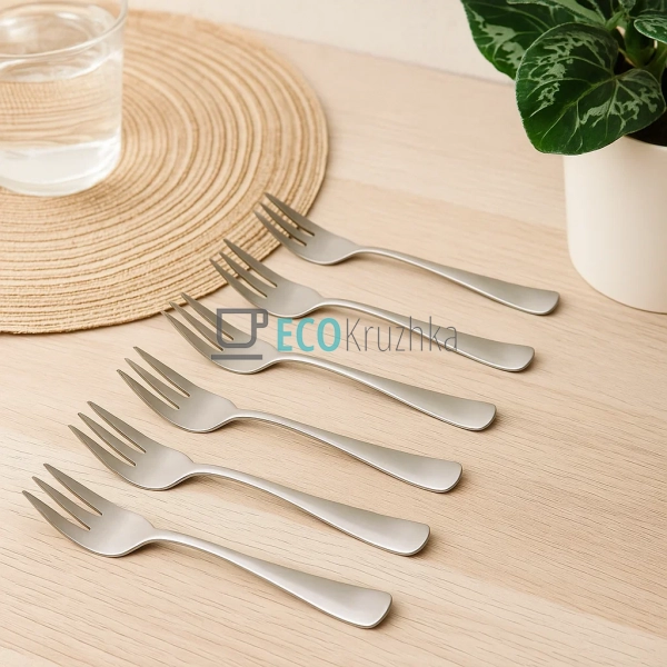 Набір десертних виделок 6 шт. з нержавіючої сталі Edenbe ...