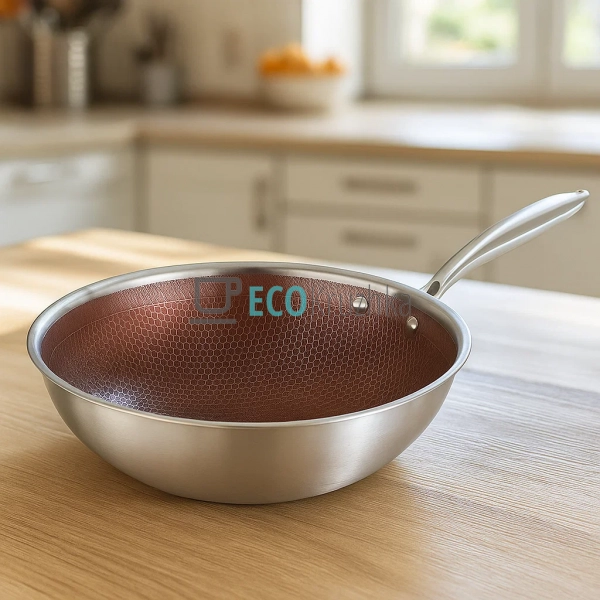 Cковорода WOK 30х9 см нержавіюча професійна з кришкою Ed ... Cковорода WOK 30х9 см нержавіюча професійна з кришкою Ed ...