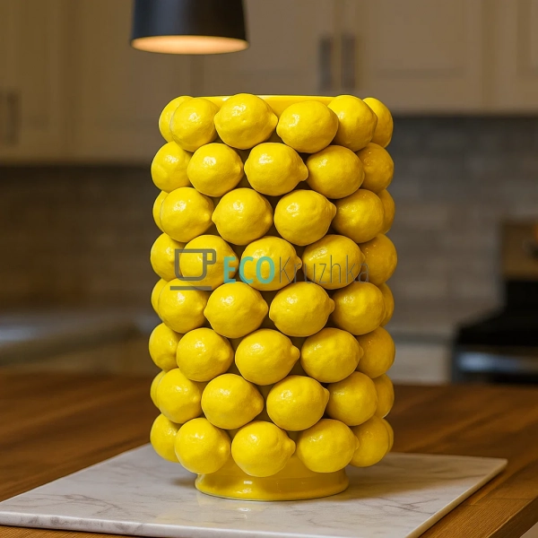 Ваза порцелянова Lemon Лимон Жовтий D26 х 42 см (457-327 ...