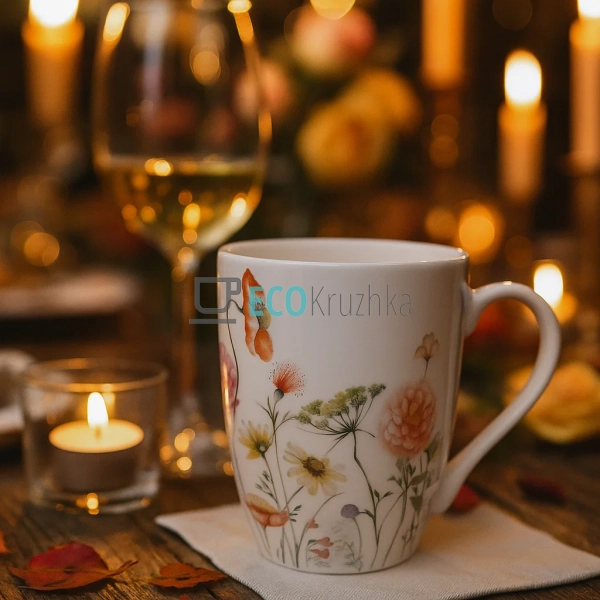 Кухоль порцеляновий Flower Garden, 350мл (K059)