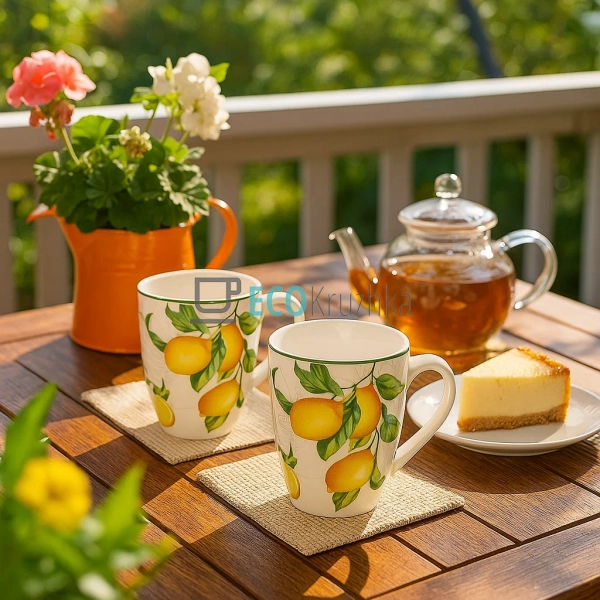 Порцелянова чашка 340 мл Сицилійський лимон — кружка для ...