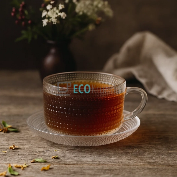 Набір скляний для чаю - чашка 400 мл із блюдцем D14.5 Fl ... Набір скляний для чаю - чашка 400 мл із блюдцем D14.5 Fl ...
