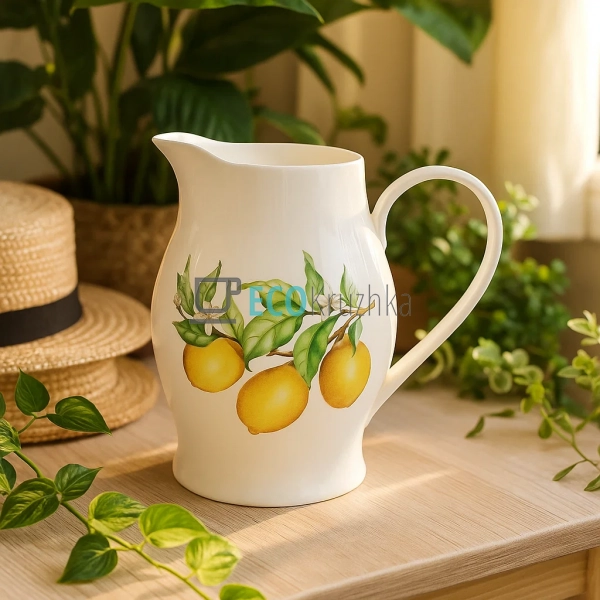 Порцеляновий глечик 2.8 л Сицилійський лимон — глечик з  ... Порцеляновий глечик 2.8 л Сицилійський лимон — глечик з  ...
