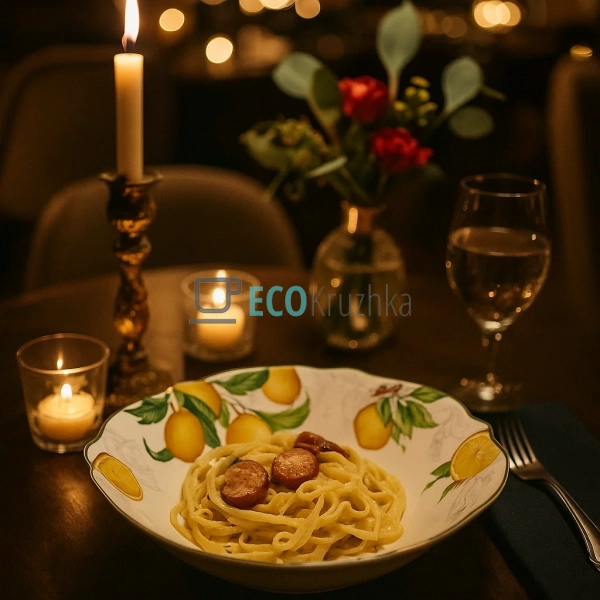 Порцеляновий салатник 1 л Сицилійський лимон — миска для ... Порцеляновий салатник 1 л Сицилійський лимон — миска для ...