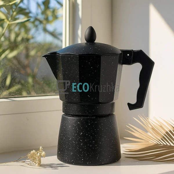 Гейзерна кавоварка 6 чашок з мармуровим покриттям Edenbe ... Гейзерна кавоварка 6 чашок з мармуровим покриттям Edenbe ...