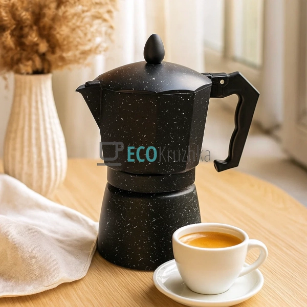 Гейзерна кавоварка 6 чашок з мармуровим покриттям Edenbe ... Гейзерна кавоварка 6 чашок з мармуровим покриттям Edenbe ...