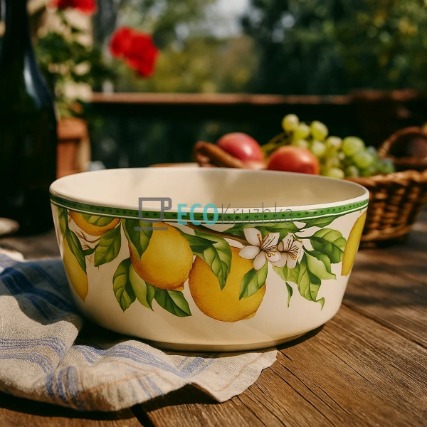 Порцелянова глибока миска 1.9 л Сицилійський лимон — вел ... Порцелянова глибока миска 1.9 л Сицилійський лимон — вел ...