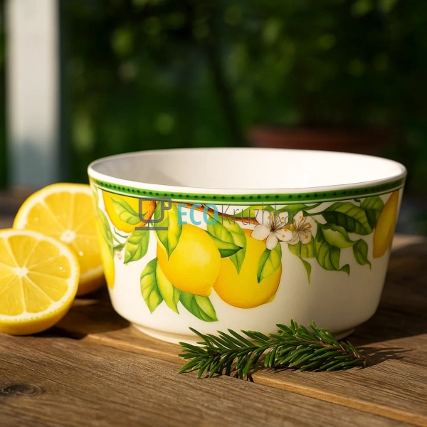 Порцелянова піала 800 мл Сицилійський лимон — глибока ми ... Порцелянова піала 800 мл Сицилійський лимон — глибока ми ...