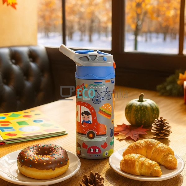 Термос дитячий поїлка з трубочкою 300 мл Сірий (MT-3453F ... Термос дитячий поїлка з трубочкою 300 мл Сірий (MT-3453F ...