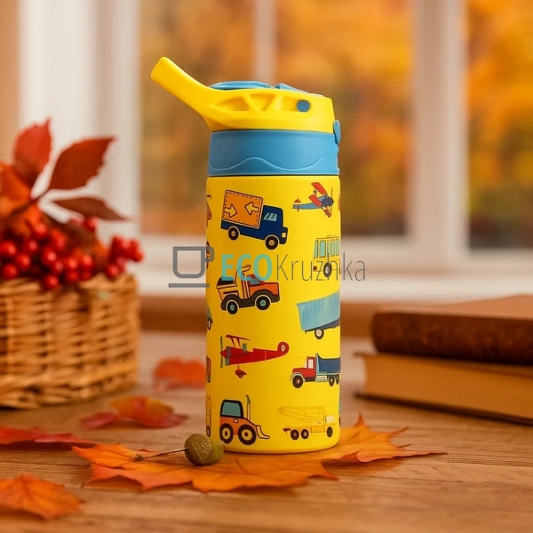 Термос дитячий поїлка з трубочкою 300 мл Жовта (MT-3453F ... Термос дитячий поїлка з трубочкою 300 мл Жовта (MT-3453F ...