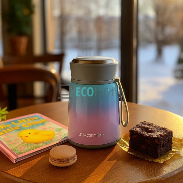 Термос Kamille харчової обідній для супу 800 мл з нержав ...