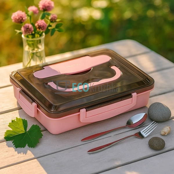 Ланч бокс обідній Kamille Рожевий 1000мл KM-2144RZ Ланч бокс обідній Kamille Рожевий 1000мл KM-2144RZ