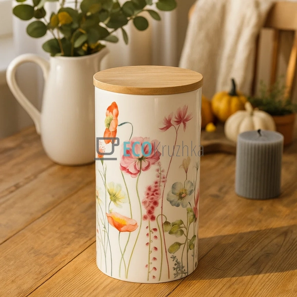 Порцелянова банка для зберігання продуктів 1л з кришкою  ... Порцелянова банка для зберігання продуктів 1л з кришкою  ...