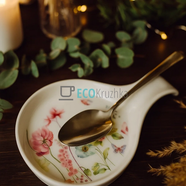 Порцелянова підставка під ложку Flower Garden 18×12 см – ... Порцелянова підставка під ложку Flower Garden 18×12 см – ...