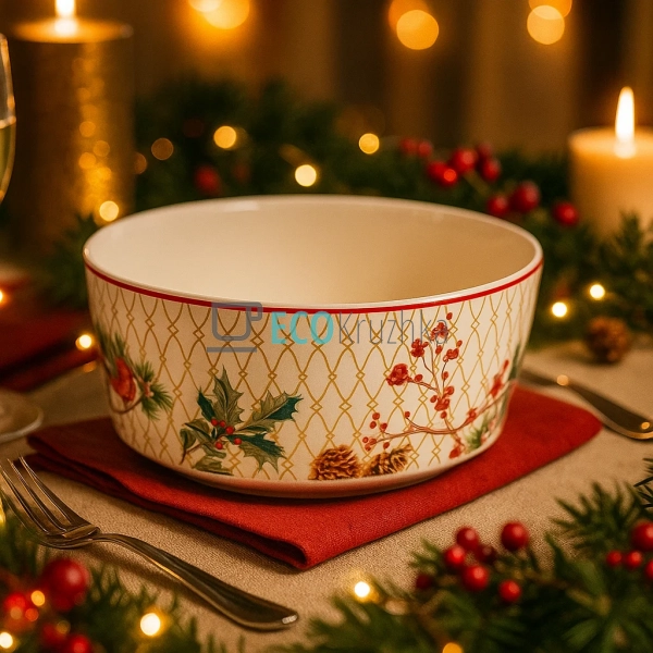 Порцелянова піала "Christmas", 1.8 л (K083) Порцелянова піала "Christmas", 1.8 л (K083)