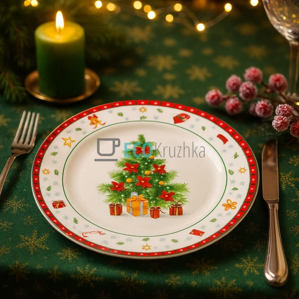 Порцелянова десертна тарілка "Святковий флер", 19 см (49 ... Порцелянова десертна тарілка "Святковий флер", 19 см (49 ...