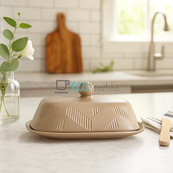 Маслянка "Geometry Beige" Maestro MR-20004-45 Маслянка "Geometry Beige" Maestro MR-20004-45