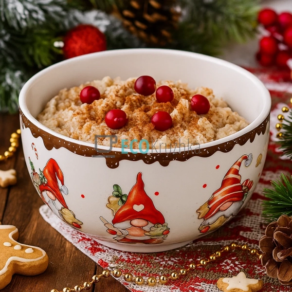 Піала новорічна керамічна з гномами та пряниками 750 мл  ...