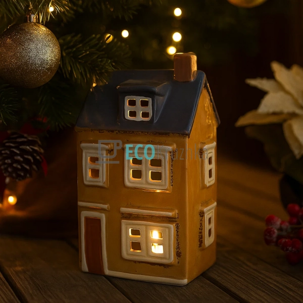 Керамічний свічник у формі Будинку, 13 × 9 × 22 см (Моде ... Керамічний свічник у формі Будинку, 13 × 9 × 22 см (Моде ...