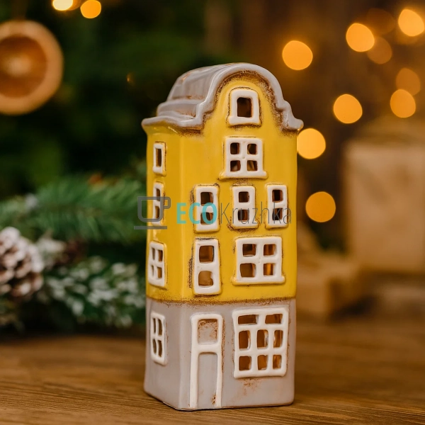 Керамічний свічник у формі Будинку, 10 × 8 × 26 см (Моде ... Керамічний свічник у формі Будинку, 10 × 8 × 26 см (Моде ...