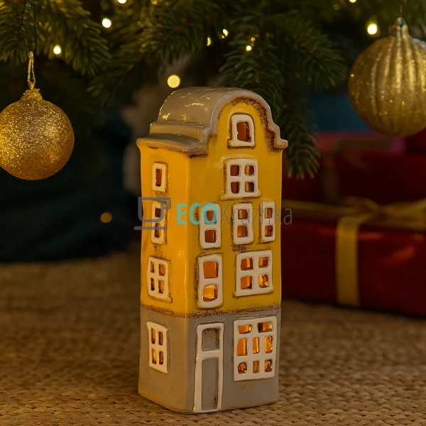 Керамічний свічник у формі Будинку, 10 × 8 × 26 см (Моде ... Керамічний свічник у формі Будинку, 10 × 8 × 26 см (Моде ...