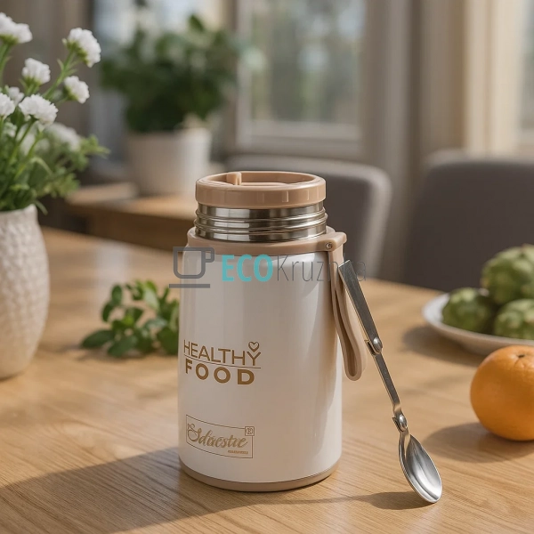 Термос Maestro харчової обідній для супу 800мл з нержаві ...