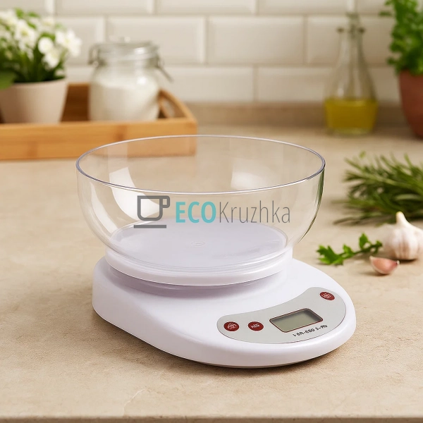 Ваги кухонні до 5 кг Edenberg Білий EB-75821 Ваги кухонні до 5 кг Edenberg Білий EB-75821