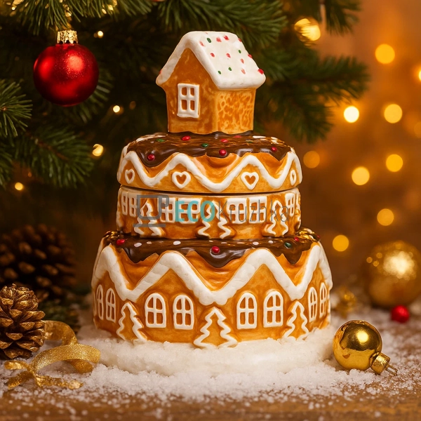 Банка для печива керамічна у формі "Пряниковий Будиночок ...