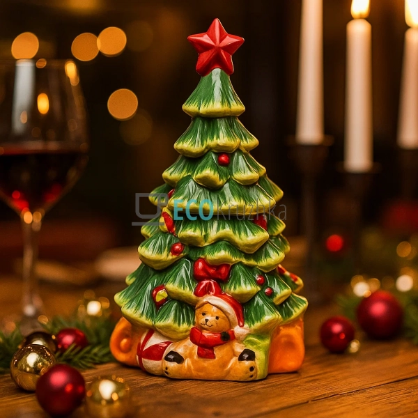 Банка для солодощів керамічна у формі ялинки, 36 см (мод ...