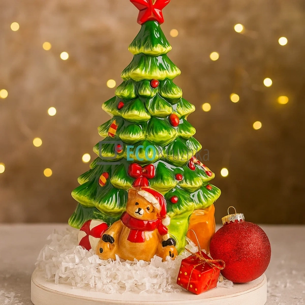 Банка для солодощів керамічна у формі ялинки, 36 см (мод ...