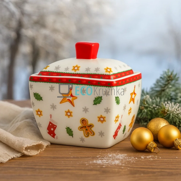 Порцелянова цукорниця "Святковий флер", 300 мл (498-239)