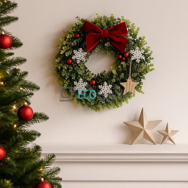 Декоративний вінок Евкаліпта D50 х 10см, Зелений ()