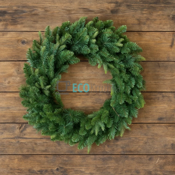 Вінок зі штучної хвої, 75 см, 204 гілки (Модель 840-144)