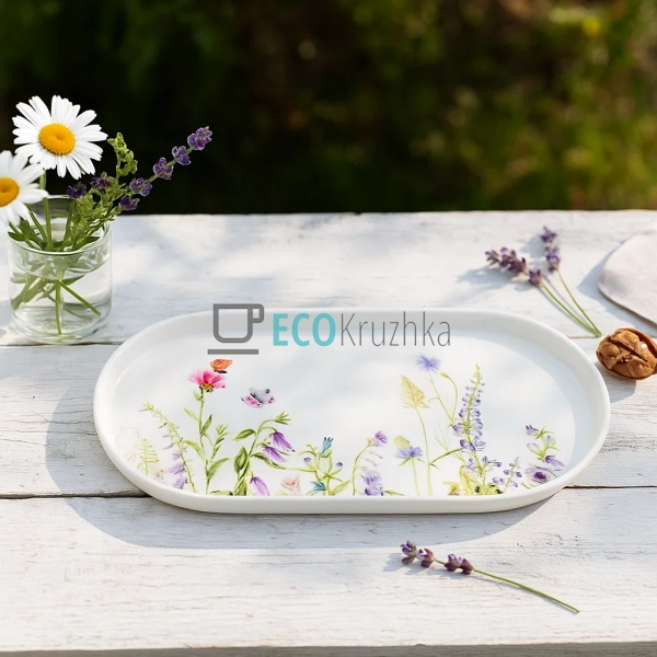 Блюдо порцелянове 30.5 х 16см Floral (K031)