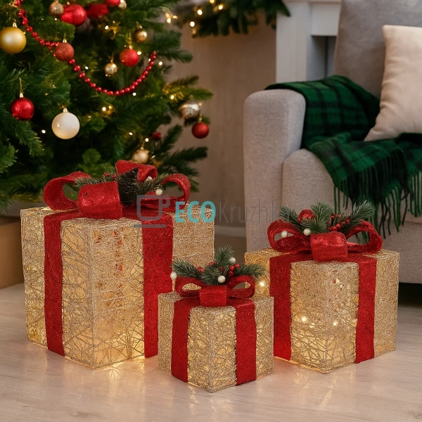 Набір декоративних подарунків з підсвічуванням шампань і ...