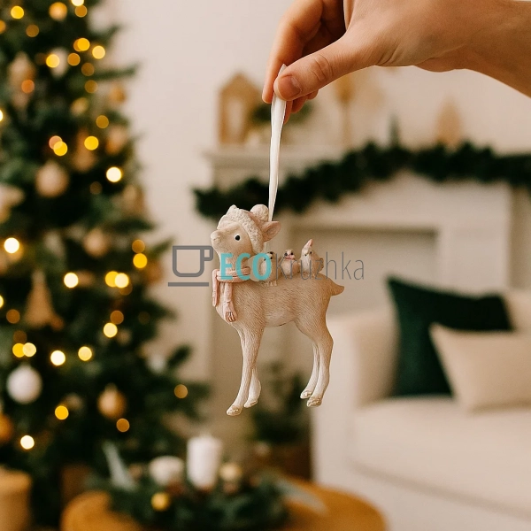 Декоративна підвісна фігурка "Лісові друзі" – 9 см, беже ...