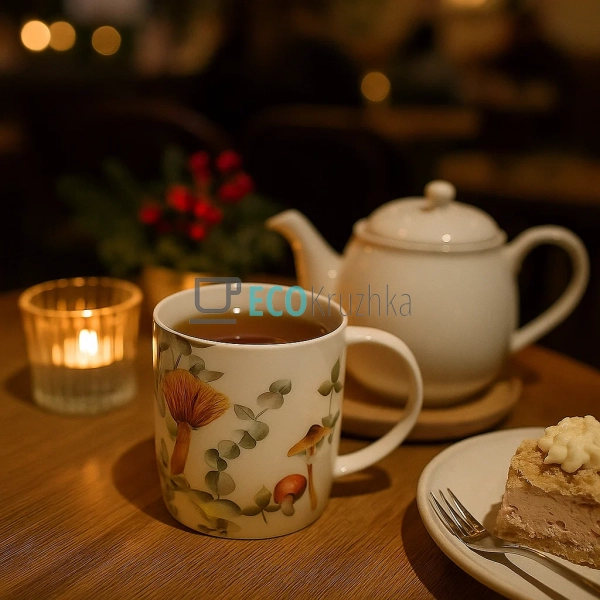 Кухоль порцеляновий 360 мл Грибна Поляна (K040) Кухоль порцеляновий 360 мл Грибна Поляна (K040)