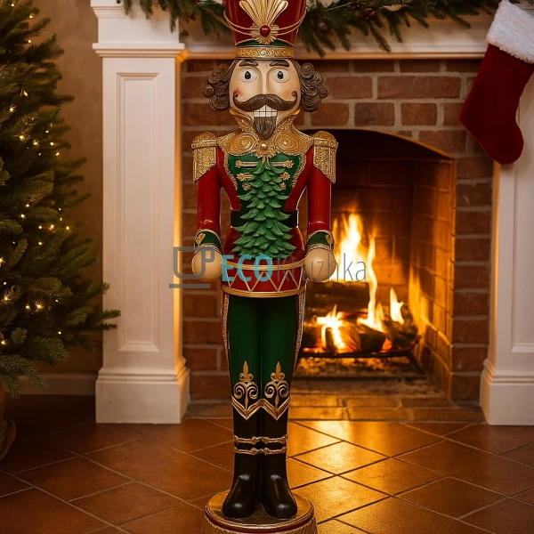 Лускунчик 122 см з LED-підсвіткою – бордово-золотий ново ... Лускунчик 122 см з LED-підсвіткою – бордово-золотий ново ...