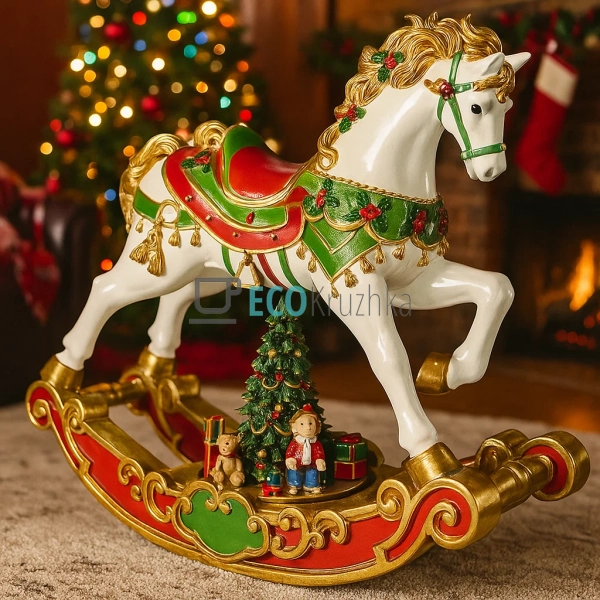 Декоративна фігура "Конячка-гойдалка" з LED-підсвічуванн ...