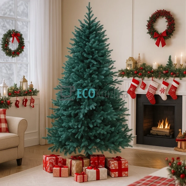 Штучна ялинка Оскар 210 см, блакитна, новорічна, стильна UT1-121