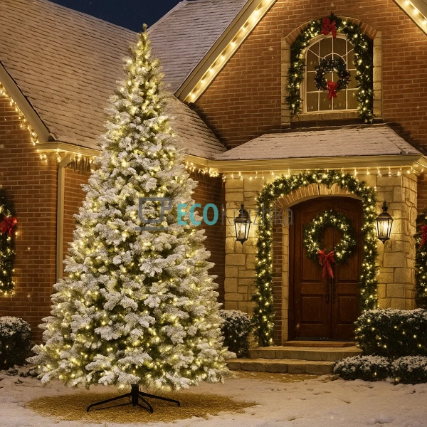Штучна ялинка "Снігова королева" 274 см, 1300 LED вогнів, тепле біле світло, новорічна ялинка для приміщень 840-248